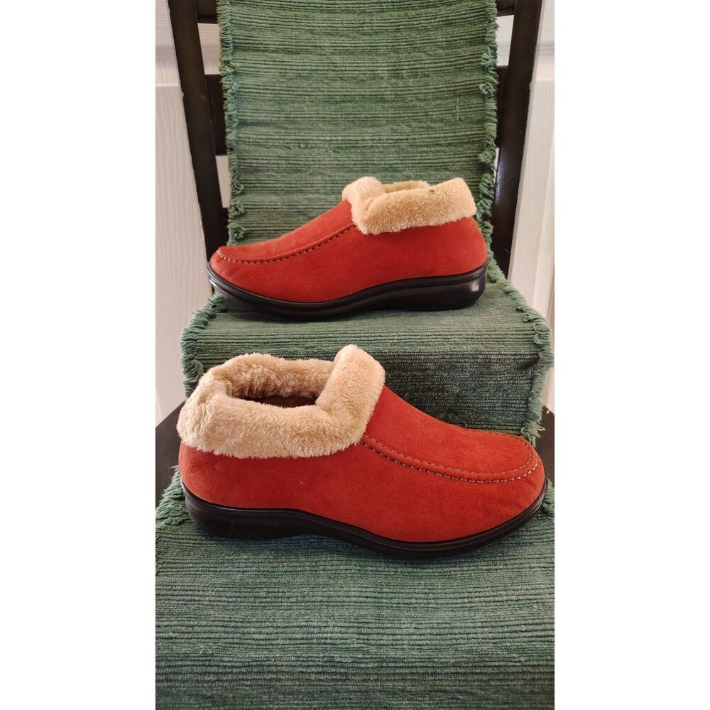 Women's Faux Fur-Lined Winter Beijing Cloth Shoes Clogs Size 250 (US 8.5-9)